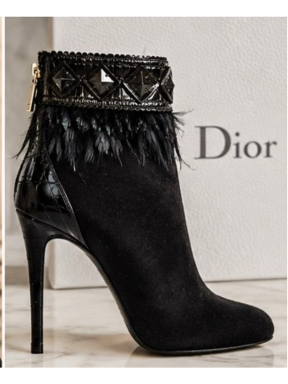 New Christian Dior John Galliano Collectors Piece Black Ankle Boots Sz 38.5/8.5